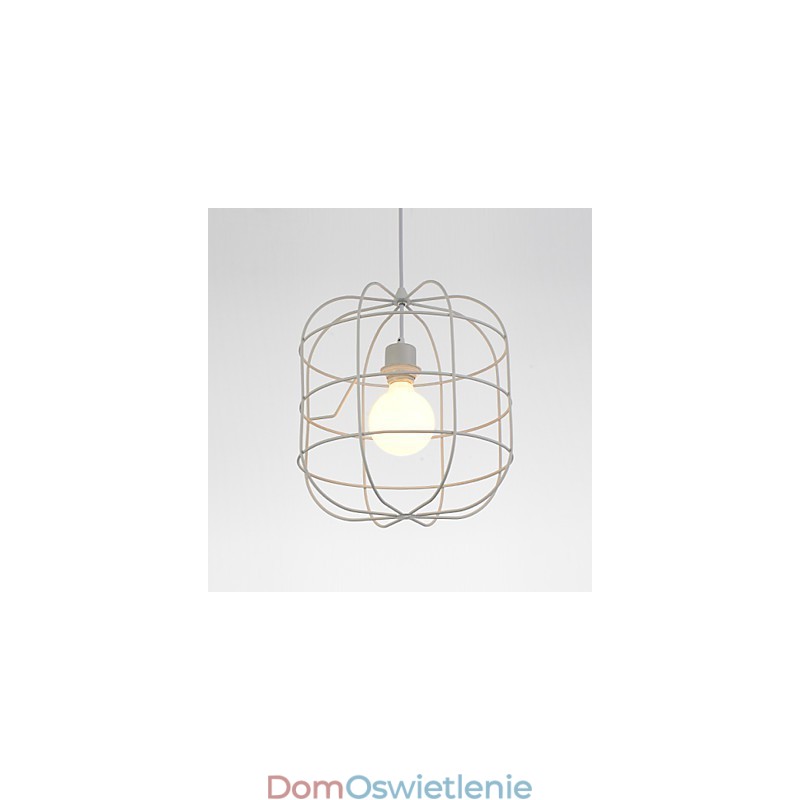 Miniaturowa artystyczna lampa wisząca w klatce dla ptaków 1 światło Nowoczesna prostota Wykończenie Czarny Biały Metal Węglowa stal Droplight