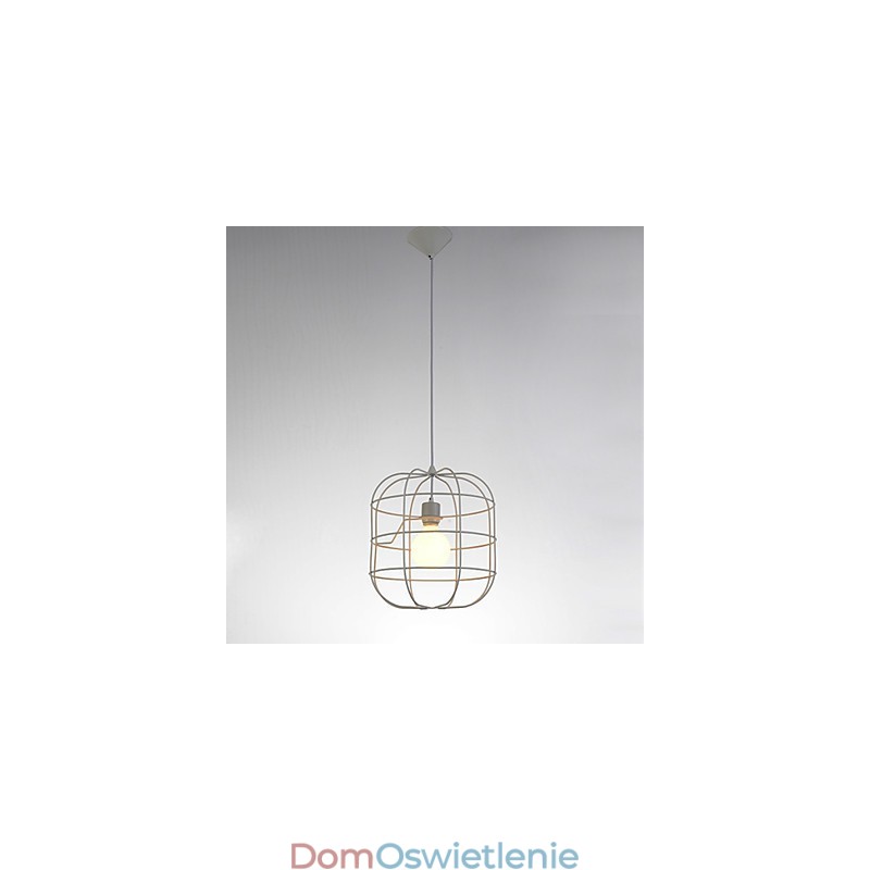 Miniaturowa artystyczna lampa wisząca w klatce dla ptaków 1 światło Nowoczesna prostota Wykończenie Czarny Biały Metal Węglowa stal Droplight