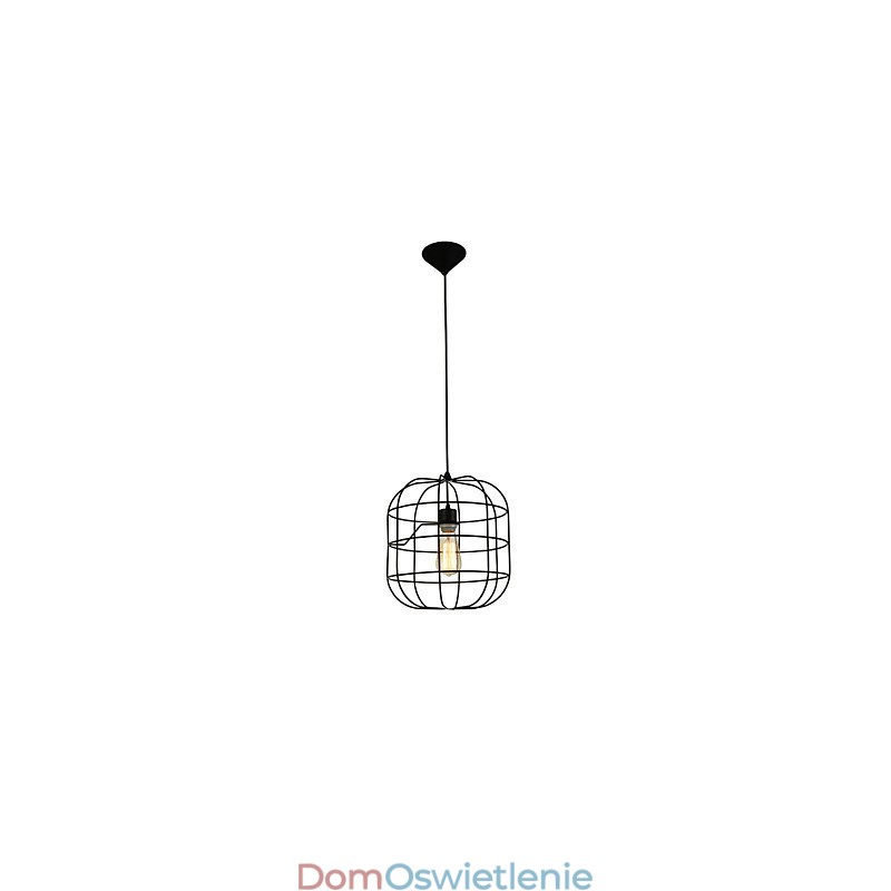 Miniaturowa artystyczna lampa wisząca w klatce dla ptaków 1 światło Nowoczesna prostota Wykończenie Czarny Biały Metal Węglowa stal Droplight