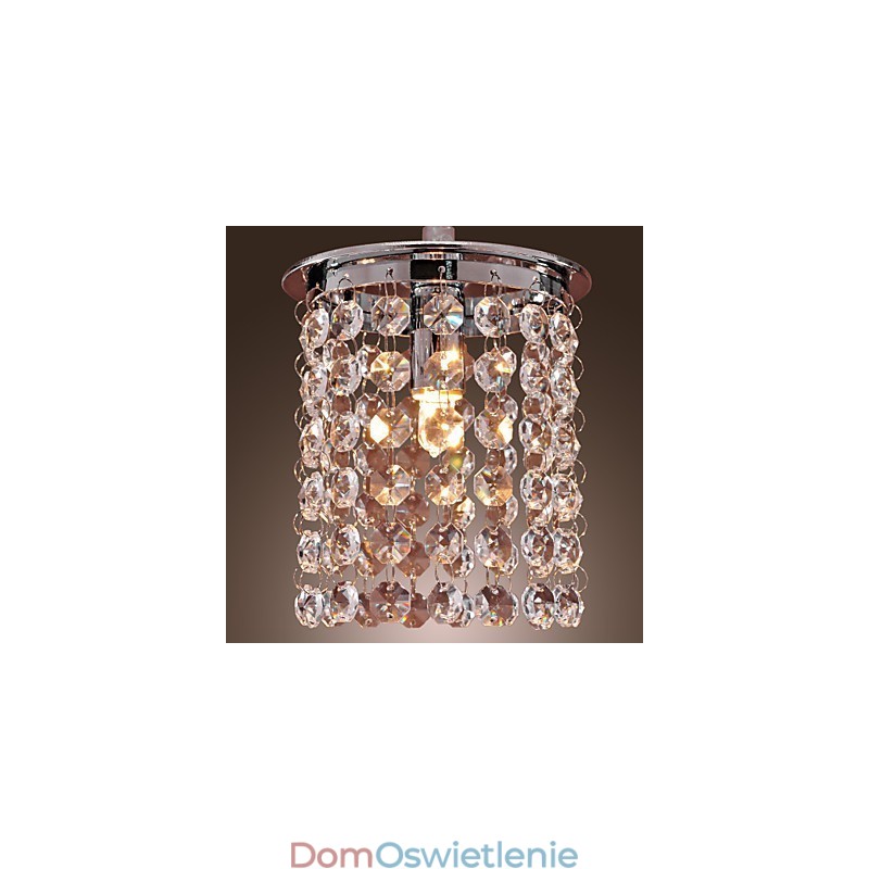 Nowoczesna współczesna kryształowa lampa wisząca w stylu mini galwanizowanym