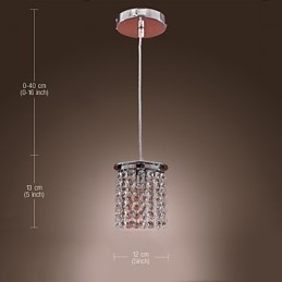 Nowoczesna współczesna kryształowa lampa wisząca w stylu mini galwanizowanym