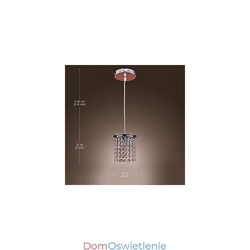 Nowoczesna współczesna kryształowa lampa wisząca w stylu mini galwanizowanym