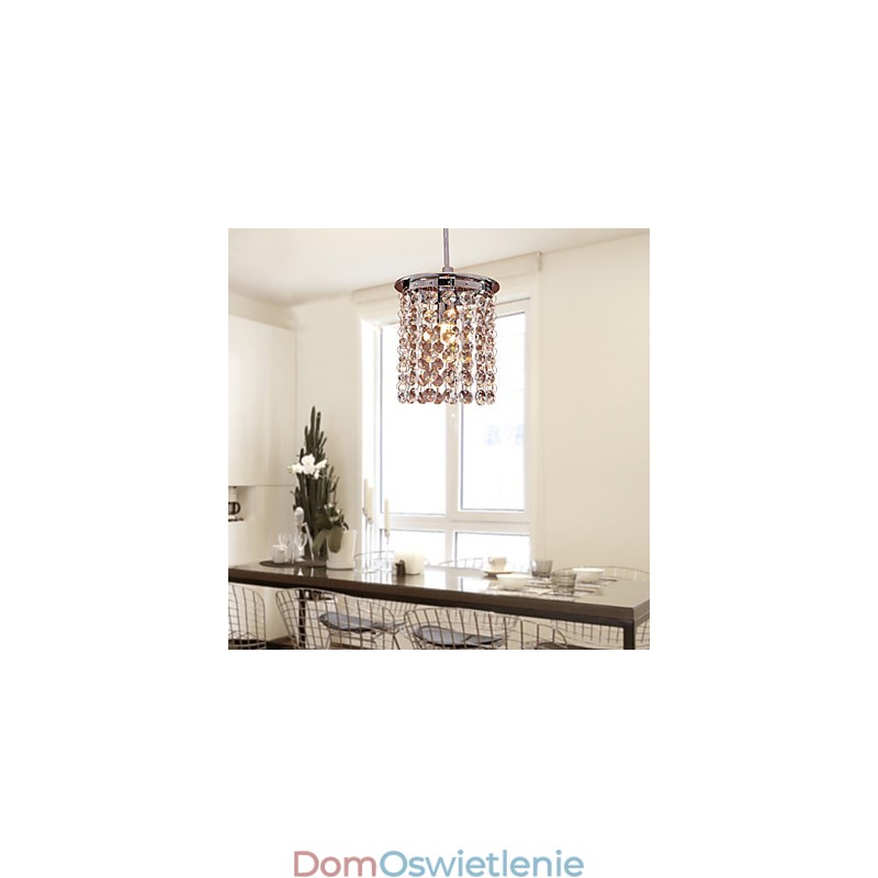 Nowoczesna współczesna kryształowa lampa wisząca w stylu mini galwanizowanym
