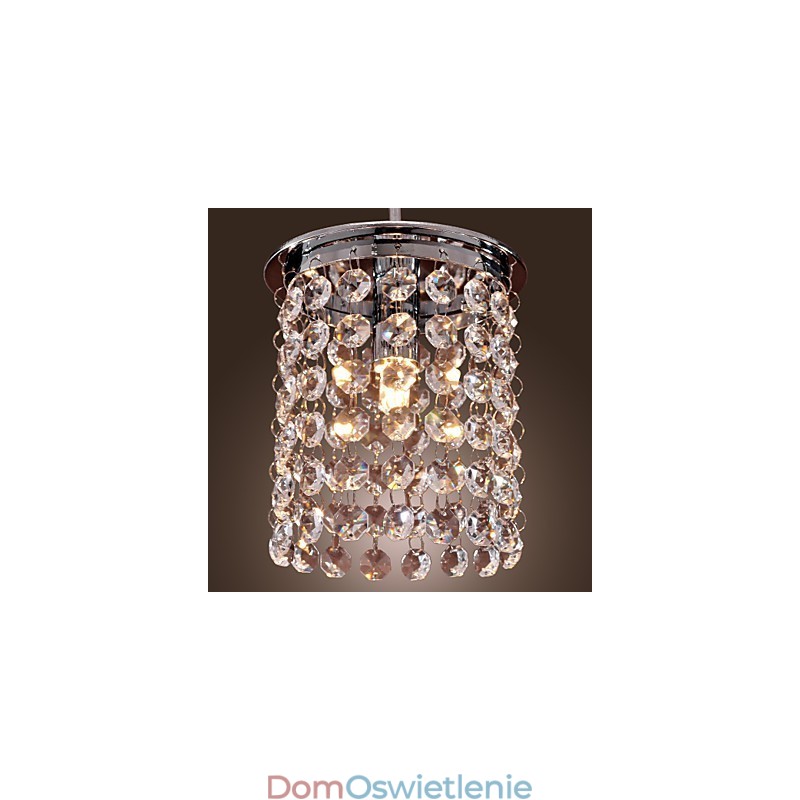 Nowoczesna współczesna kryształowa lampa wisząca w stylu mini galwanizowanym