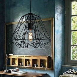 Vintage Retro Malowanie Metalowa Lampa Wisząca Garaż