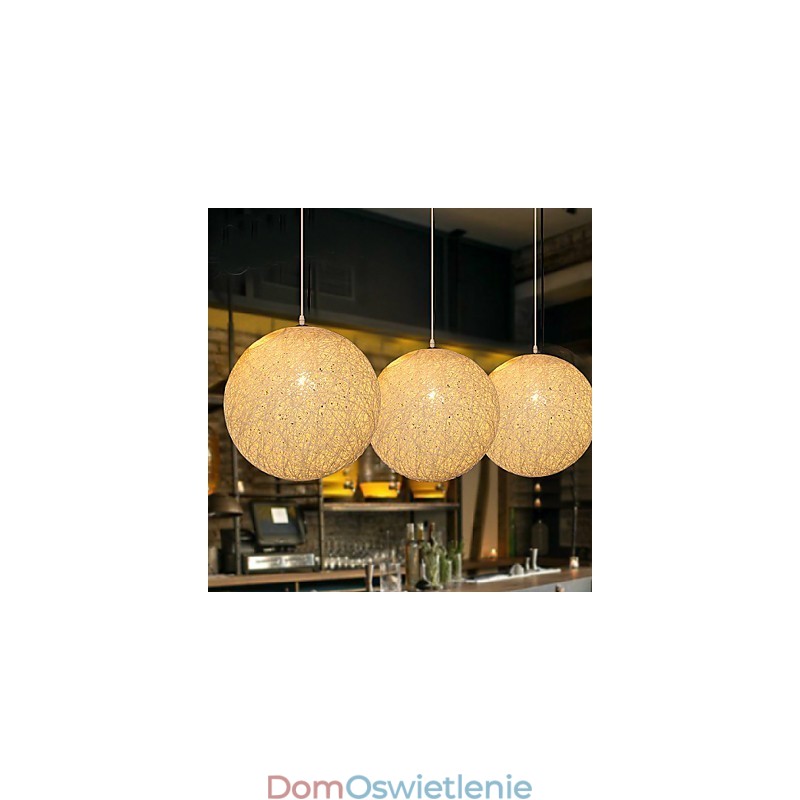 Współczesna i zakontraktowana kulista lampa artystyczna Cany Hemp Ball wisząca lampa
