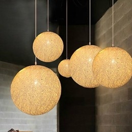 Współczesna i zakontraktowana kulista lampa artystyczna Cany Hemp Ball wisząca lampa