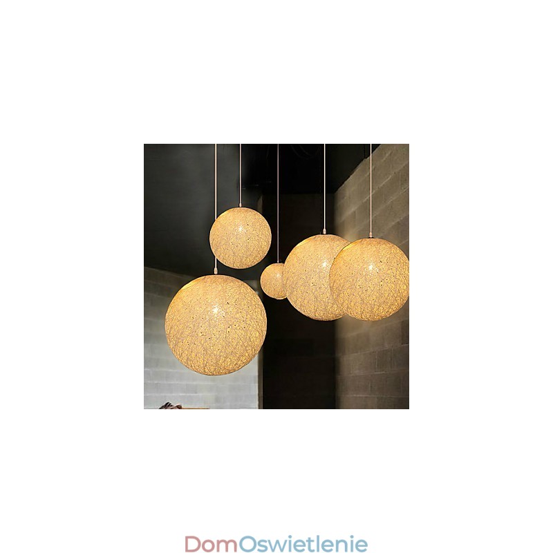 Współczesna i zakontraktowana kulista lampa artystyczna Cany Hemp Ball wisząca lampa