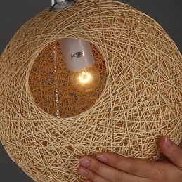 Współczesna i zakontraktowana kulista lampa artystyczna Cany Hemp Ball wisząca lampa