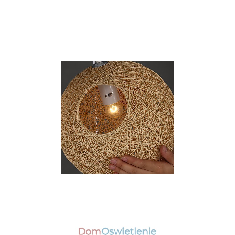 Współczesna i zakontraktowana kulista lampa artystyczna Cany Hemp Ball wisząca lampa