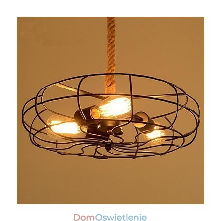 Vintage American Lron Rope Creative Industrial Fan Żyrandol Vintage American Lron Rope Creative Industrial Fan Żyrandol