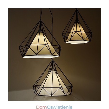 Wisząca lampa Diamond Mini 1 światło Nowoczesna prostota Czarno-białe wykończenie Stal węglowa Tkanina Droplight Wisząca lampa Diamond Mini 1 światło Nowoczesna prostota Czarno-białe wykończenie Stal węglowa Tkanina Droplight