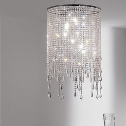 Nowoczesna współczesna lampa wisząca z kryształu i metalu