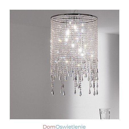 Nowoczesna współczesna lampa wisząca z kryształu i metalu Nowoczesna współczesna lampa wisząca z kryształu i metalu