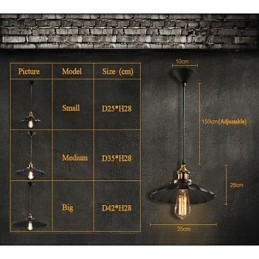 Retro Klasyczny Styl Europejski Wisząca Lampa Metalowa Sztuka Droplight