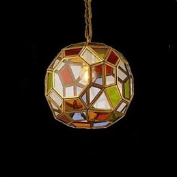 Lampa na werandę Lampa balkonowa Egzotyczny mały miedziany żyrandol