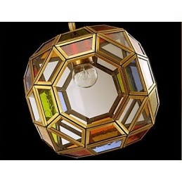 Lampa na werandę Lampa balkonowa Egzotyczny mały miedziany żyrandol