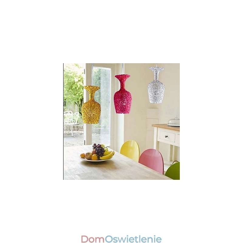 Żyrandol aluminiowy pleciony z trzema lampami Apple