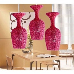 Żyrandol aluminiowy pleciony z trzema lampami Apple