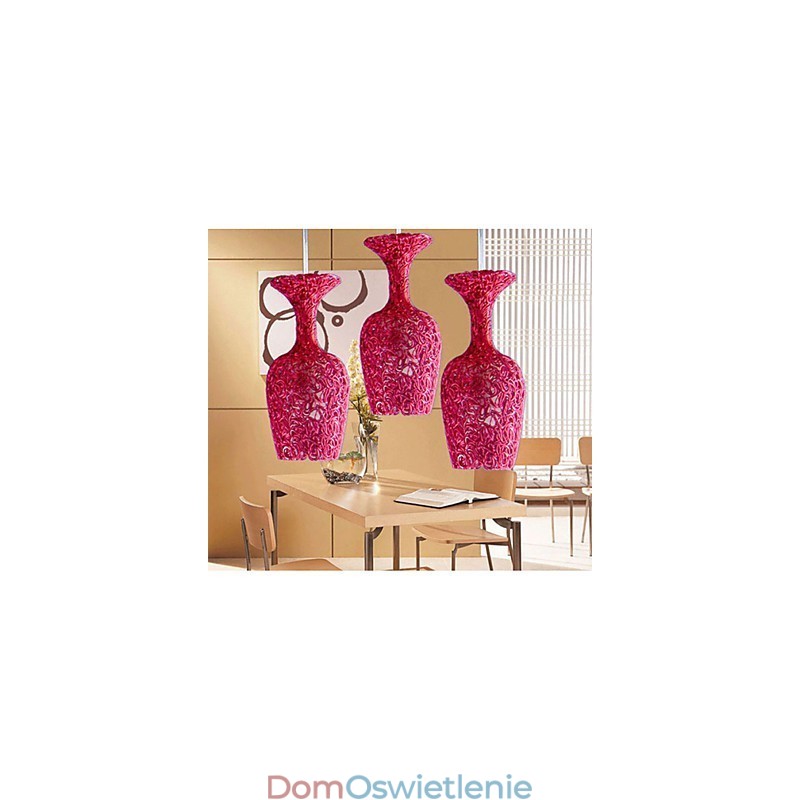 Żyrandol aluminiowy pleciony z trzema lampami Apple