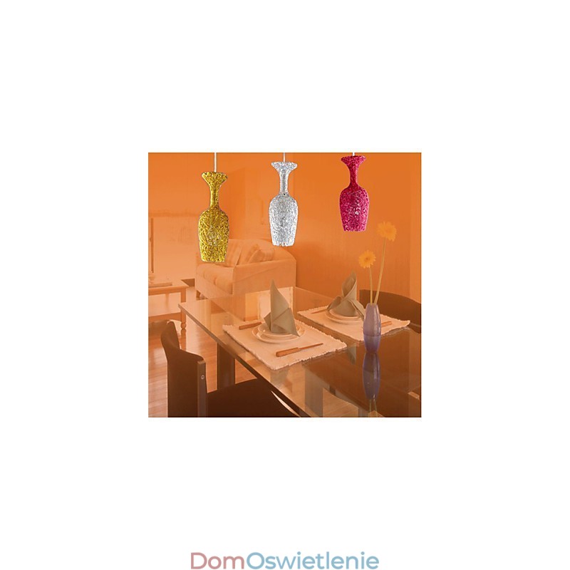 Żyrandol aluminiowy pleciony z trzema lampami Apple