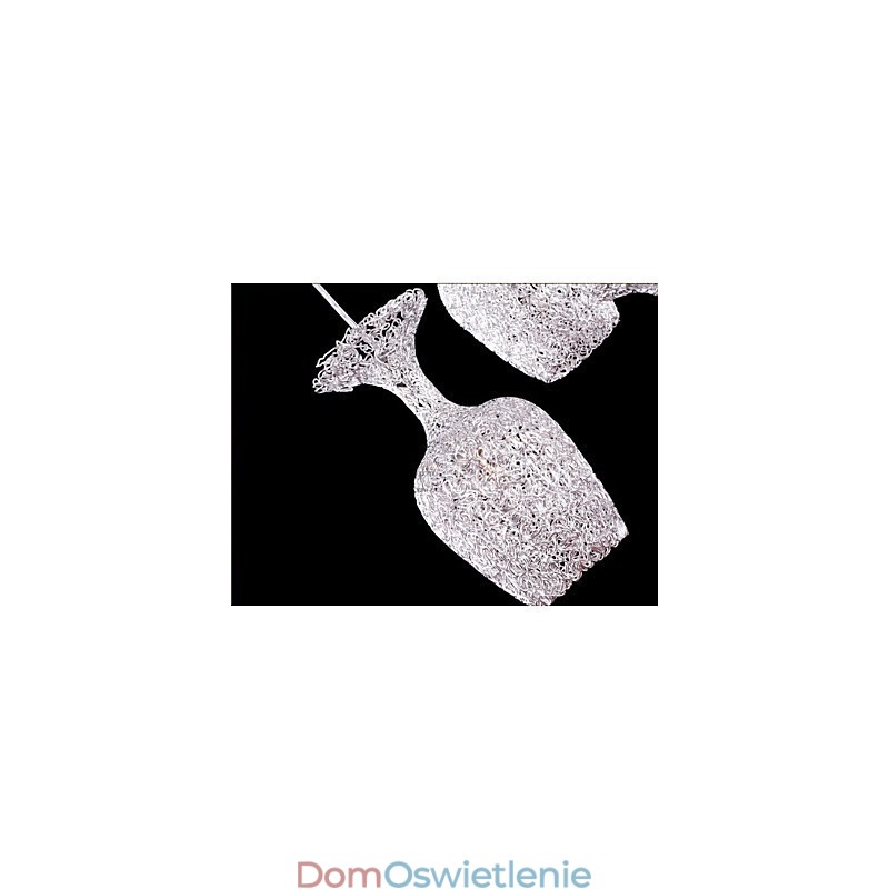 Żyrandol aluminiowy pleciony z trzema lampami Apple