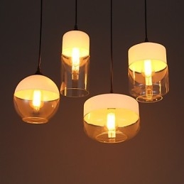 Lampa żyrandolowa ze szkła kutego żelaza w sklepie Nordic Creative Stair Shop