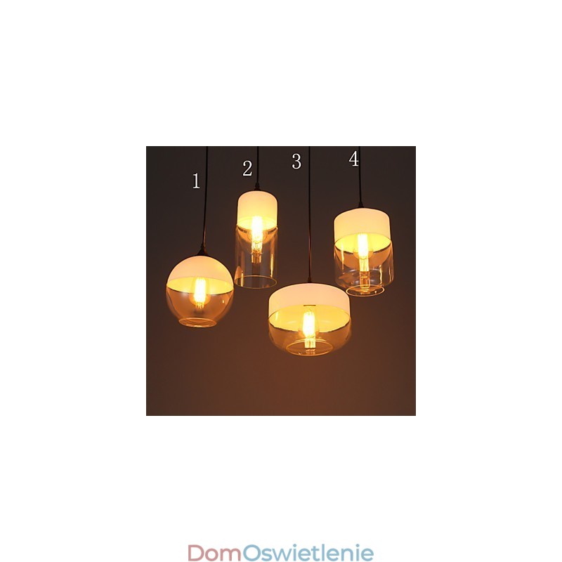 Lampa żyrandolowa ze szkła kutego żelaza w sklepie Nordic Creative Stair Shop