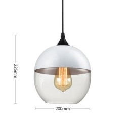 Lampa żyrandolowa ze szkła kutego żelaza w sklepie Nordic Creative Stair Shop