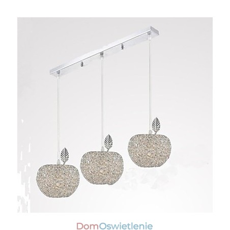 Żyrandol aluminiowy pleciony z trzema lampami Apple Żyrandol aluminiowy pleciony z trzema lampami Apple