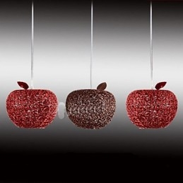 Żyrandol aluminiowy pleciony z trzema lampami Apple