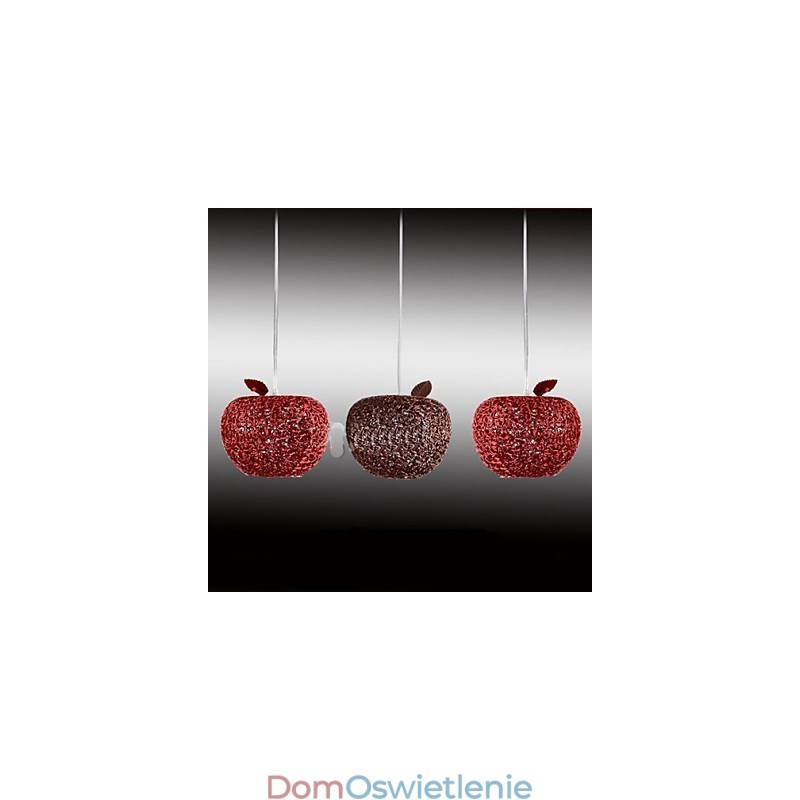 Żyrandol aluminiowy pleciony z trzema lampami Apple