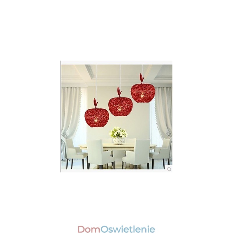 Żyrandol aluminiowy pleciony z trzema lampami Apple