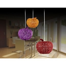 Żyrandol aluminiowy pleciony z trzema lampami Apple A