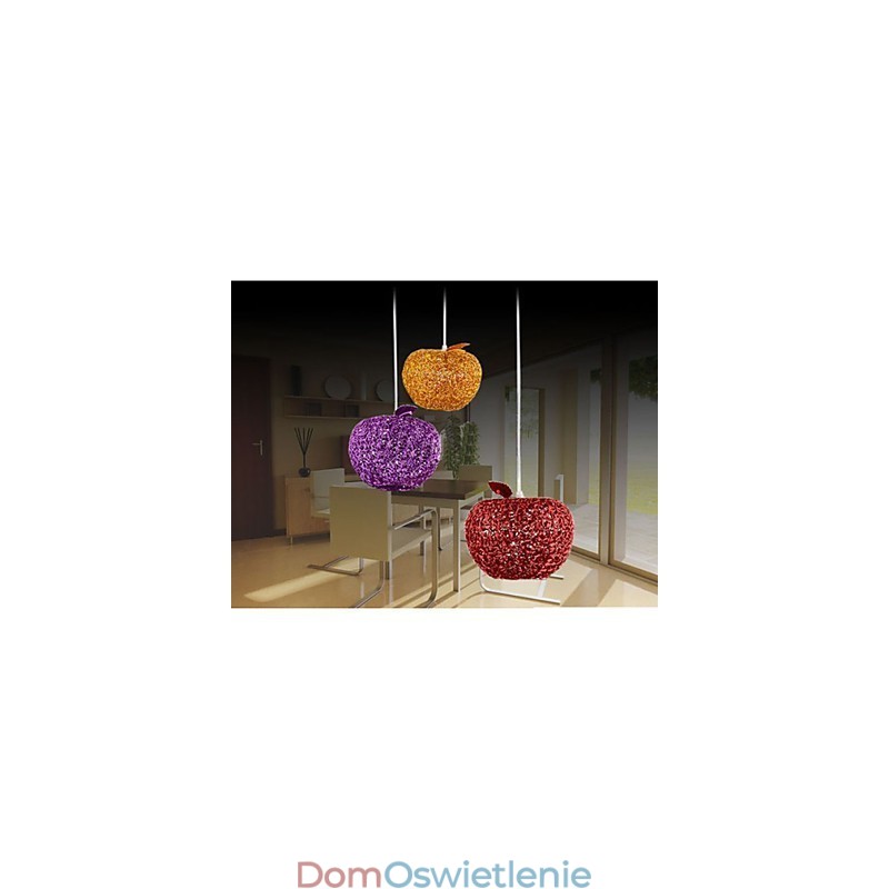 Żyrandol aluminiowy pleciony z trzema lampami Apple A