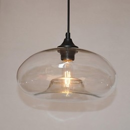 Nowoczesna charakterystyczna lampa wisząca 1 z przezroczystym kloszem