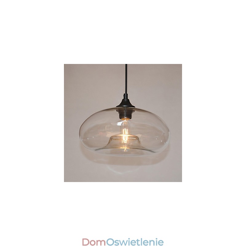 Nowoczesna charakterystyczna lampa wisząca 1 z przezroczystym kloszem