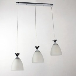 Nowoczesna współczesna lampa wisząca w stylu miniaturowym w chromie