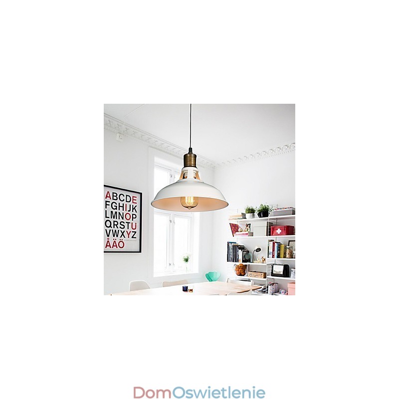 Oryginalna amerykańska lampa wisząca w stylu country z pojedynczą głowicą z kutego żelaza