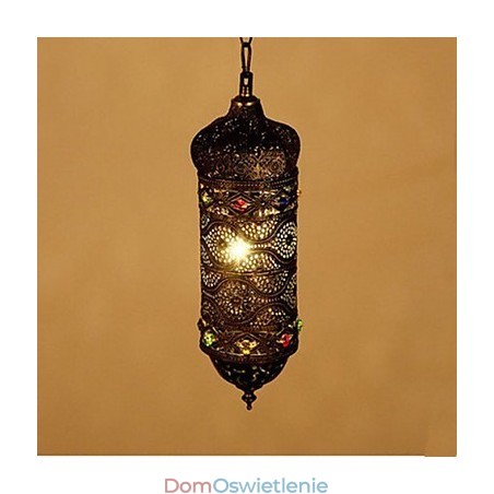 Retro południowo-wschodni, ręcznie wykonany, pusty, dekoracyjny żyrandol