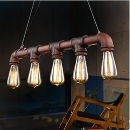 Amerykański wiejski industrialny ganek Loft Conduit Droplight