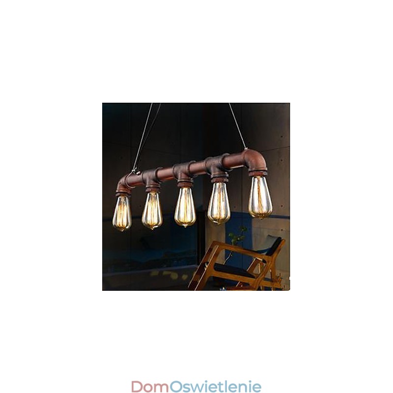 Amerykański wiejski industrialny ganek Loft Conduit Droplight