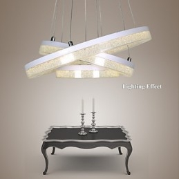 Kryształowa lampa wisząca nowoczesna lampa trzy pierścienie