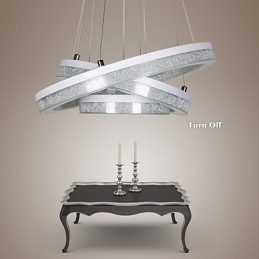 Kryształowa lampa wisząca nowoczesna lampa trzy pierścienie