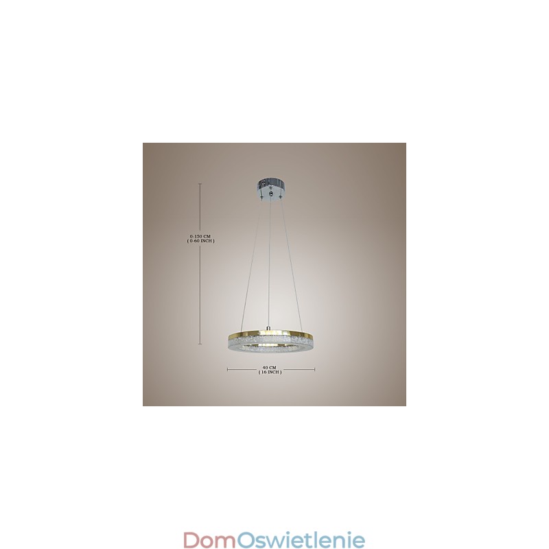 Kryształowa lampa wisząca Złota nowoczesna lampa