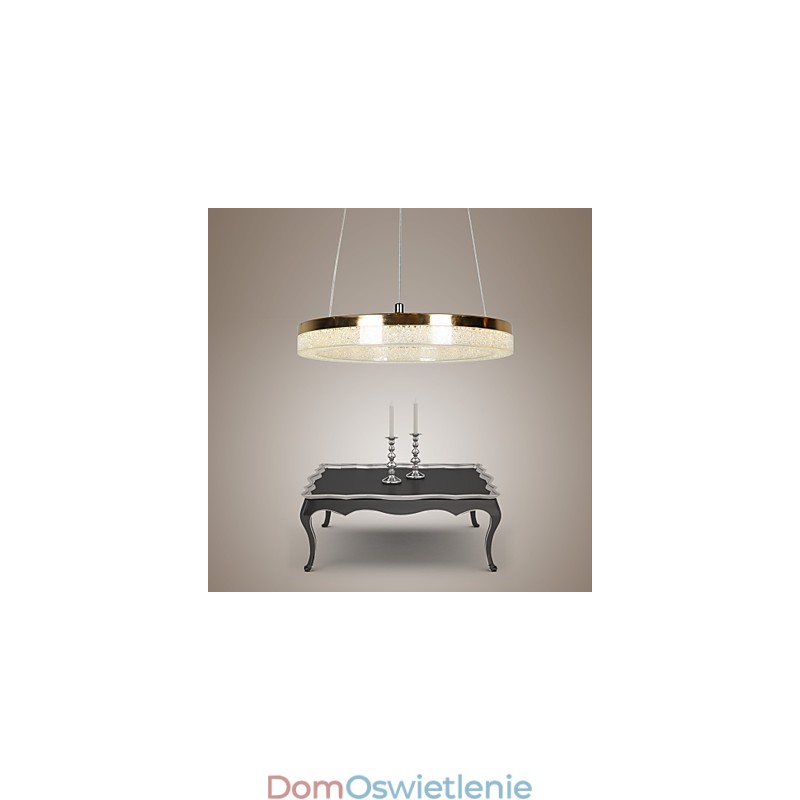 Kryształowa lampa wisząca Złota nowoczesna lampa