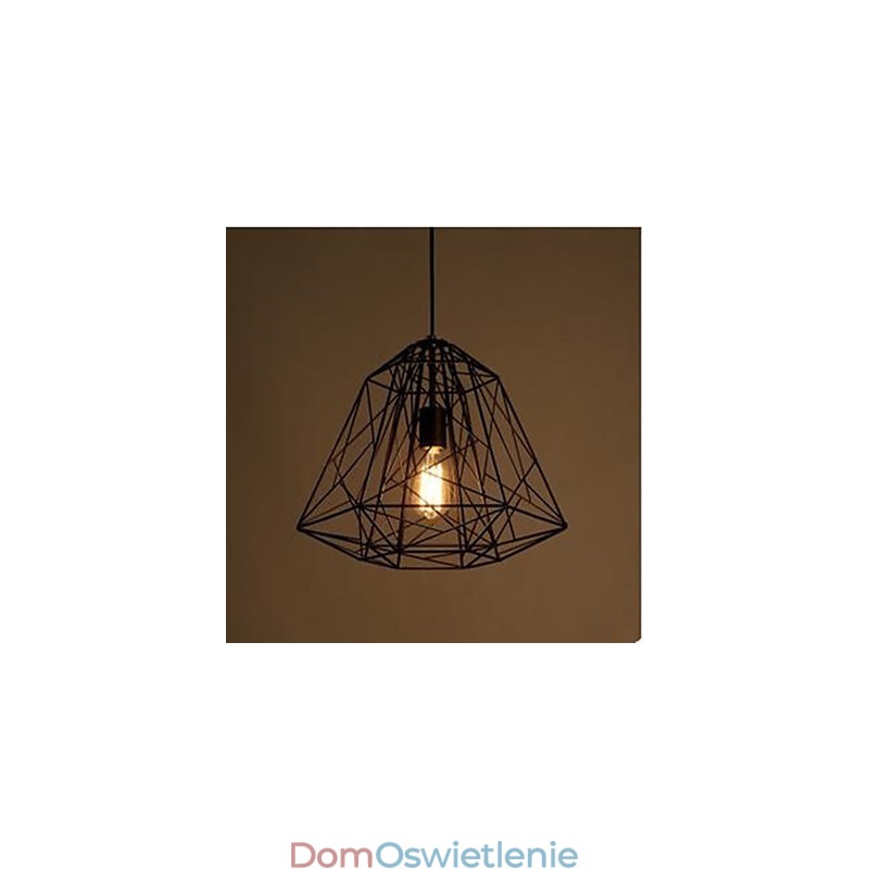 Retro Mała Siedząca Lampa Wisząca Z Kutego Żelaza Diament