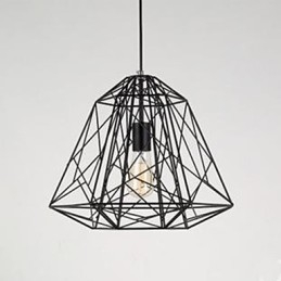 Retro Mała Siedząca Lampa Wisząca Z Kutego Żelaza Diament